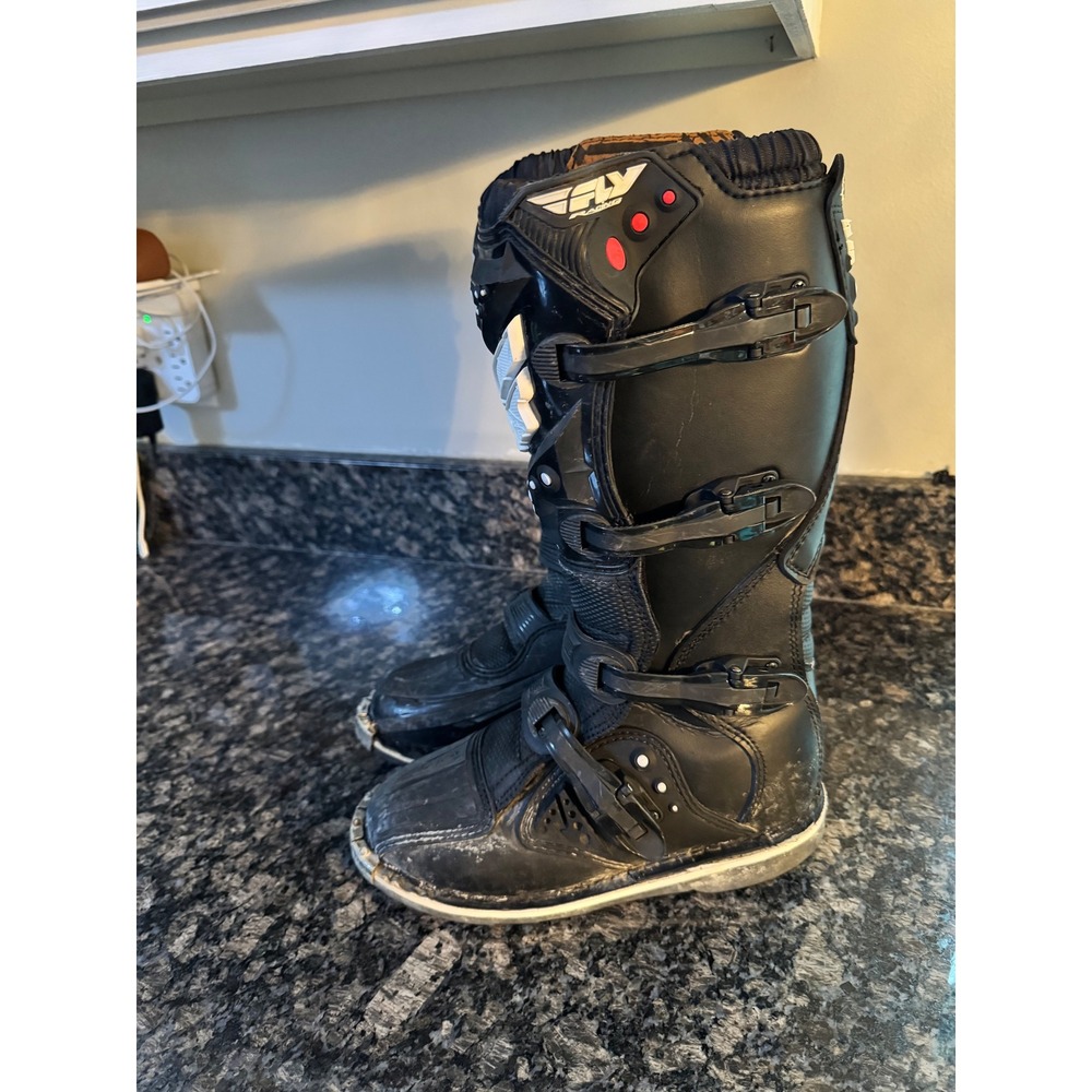 Fly Racing Maverik Mens Motocross Dirt Bike Boots Black Gold Size 7 364-10007